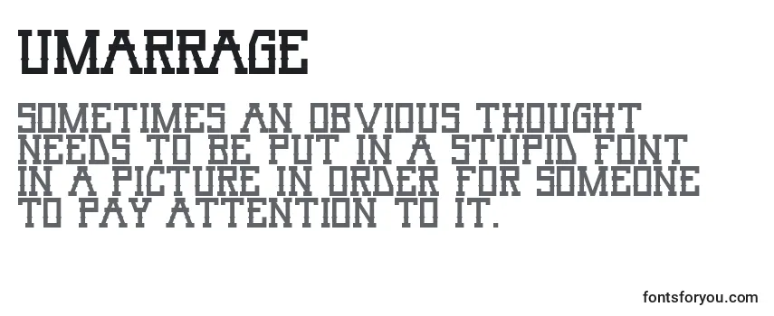 Review of the UmarRage (25473) Font
