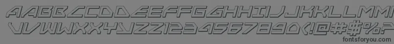 Neonavy3Dital Font – Black Fonts on Gray Background