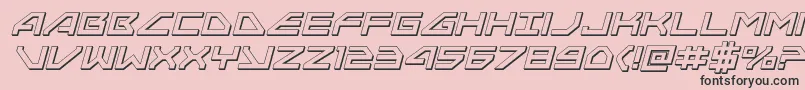 Neonavy3Dital Font – Black Fonts on Pink Background