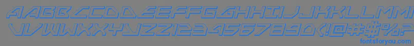 Neonavy3Dital Font – Blue Fonts on Gray Background