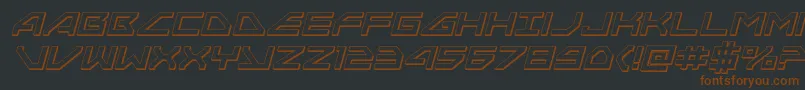 Neonavy3Dital Font – Brown Fonts on Black Background