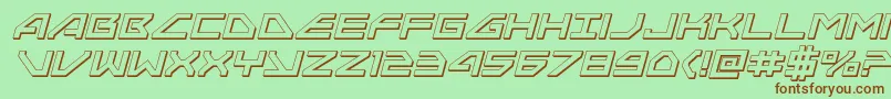 Neonavy3Dital Font – Brown Fonts on Green Background