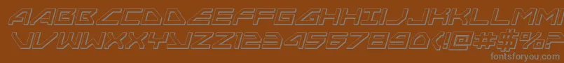 Neonavy3Dital Font – Gray Fonts on Brown Background