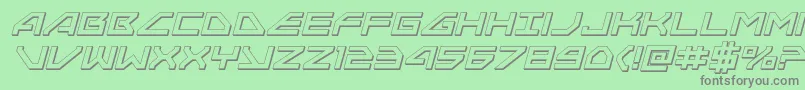 Neonavy3Dital Font – Gray Fonts on Green Background