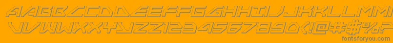 Neonavy3Dital Font – Gray Fonts on Orange Background