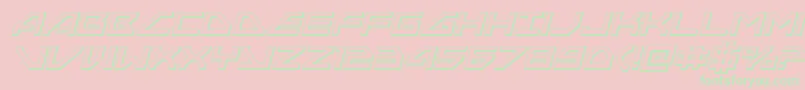 Neonavy3Dital-Schriftart – Grüne Schriften auf rosa Hintergrund