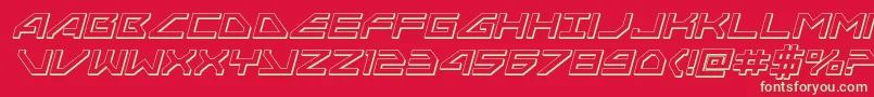 Neonavy3Dital Font – Green Fonts on Red Background