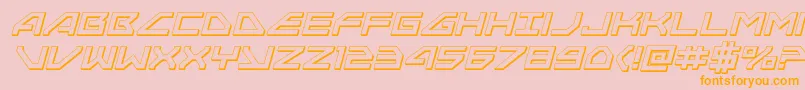 Neonavy3Dital Font – Orange Fonts on Pink Background