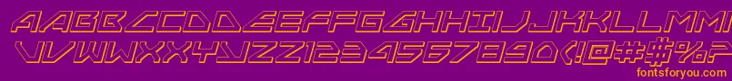 Neonavy3Dital Font – Orange Fonts on Purple Background