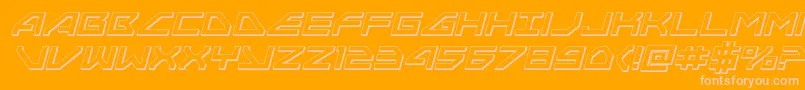 Police Neonavy3Dital – polices roses sur fond orange