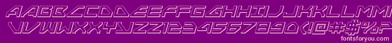 Neonavy3Dital Font – Pink Fonts on Purple Background