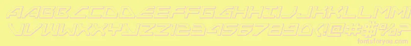 Neonavy3Dital Font – Pink Fonts on Yellow Background