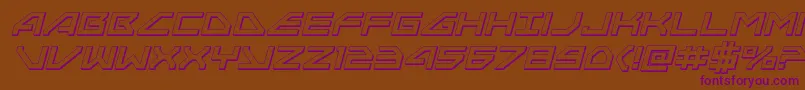 Neonavy3Dital Font – Purple Fonts on Brown Background