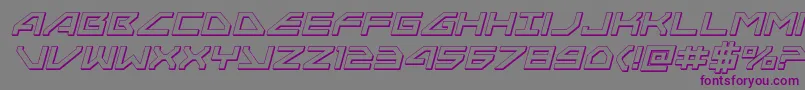 Neonavy3Dital Font – Purple Fonts on Gray Background