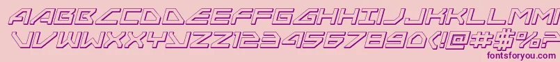 Neonavy3Dital Font – Purple Fonts on Pink Background