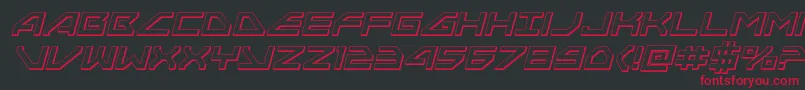 Neonavy3Dital Font – Red Fonts on Black Background