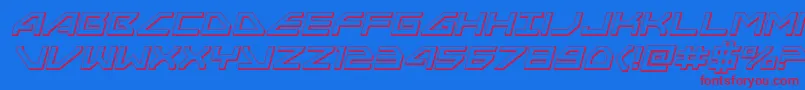 Neonavy3Dital Font – Red Fonts on Blue Background