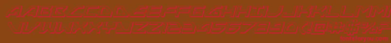 Neonavy3Dital Font – Red Fonts on Brown Background