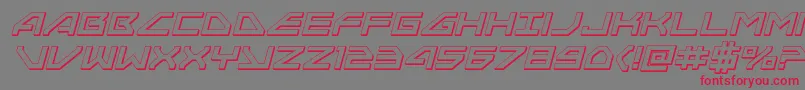 Neonavy3Dital Font – Red Fonts on Gray Background