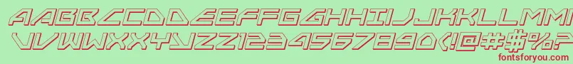 Neonavy3Dital Font – Red Fonts on Green Background