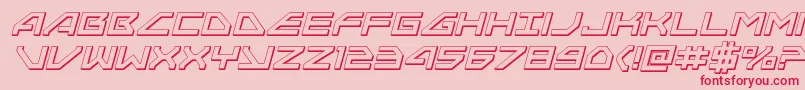 Neonavy3Dital Font – Red Fonts on Pink Background