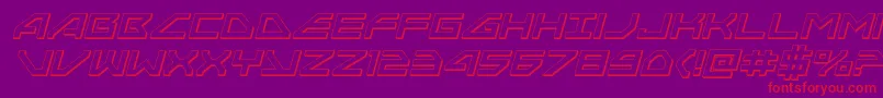 Neonavy3Dital Font – Red Fonts on Purple Background