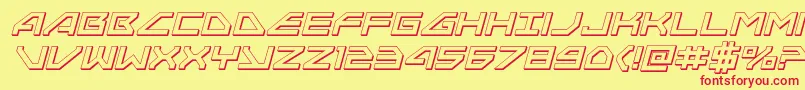 Neonavy3Dital Font – Red Fonts on Yellow Background