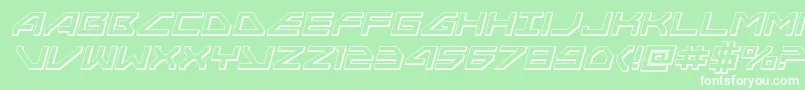 Neonavy3Dital Font – White Fonts on Green Background