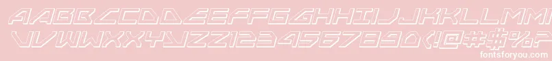 Neonavy3Dital Font – White Fonts on Pink Background