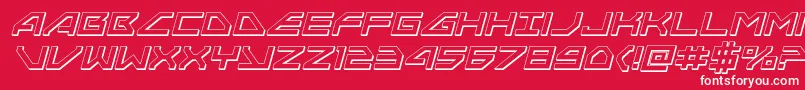 Neonavy3Dital Font – White Fonts on Red Background