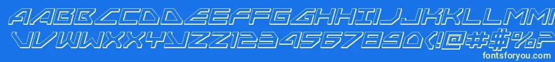 Neonavy3Dital Font – Yellow Fonts on Blue Background