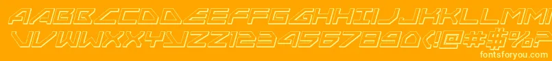 Neonavy3Dital Font – Yellow Fonts on Orange Background