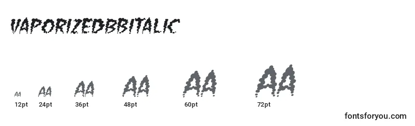 VaporizedBbItalic Font Sizes