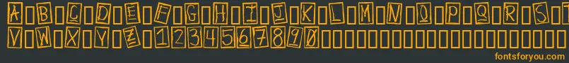 Human Font – Orange Fonts on Black Background