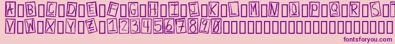 Human Font – Purple Fonts on Pink Background