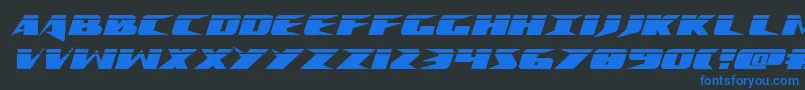 Crimesyndicatelaser Font – Blue Fonts on Black Background