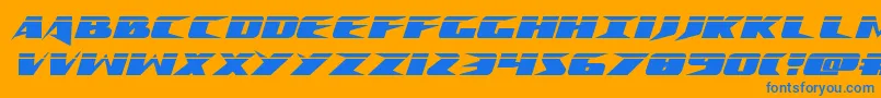 Crimesyndicatelaser Font – Blue Fonts on Orange Background
