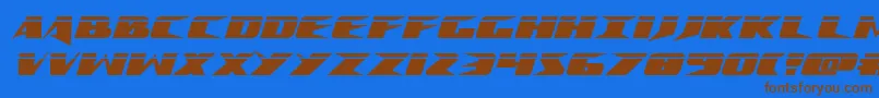 Crimesyndicatelaser Font – Brown Fonts on Blue Background