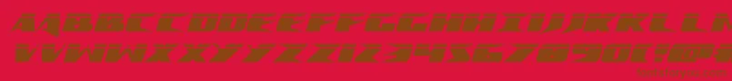 Crimesyndicatelaser Font – Brown Fonts on Red Background