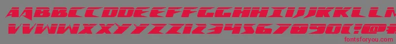 Czcionka Crimesyndicatelaser – czerwone czcionki na szarym tle