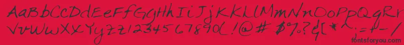 Lehn063 Font – Black Fonts on Red Background