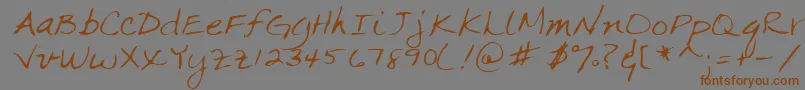 Lehn063 Font – Brown Fonts on Gray Background