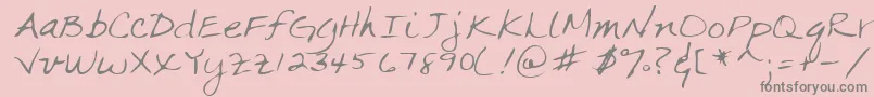 Lehn063-Schriftart – Graue Schriften auf rosa Hintergrund