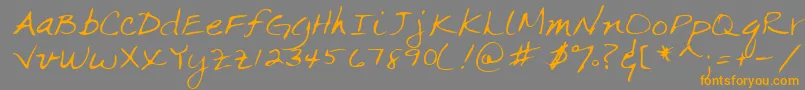 Lehn063 Font – Orange Fonts on Gray Background