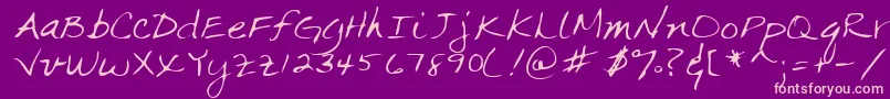 Lehn063 Font – Pink Fonts on Purple Background