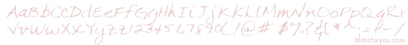 Lehn063 Font – Pink Fonts on White Background