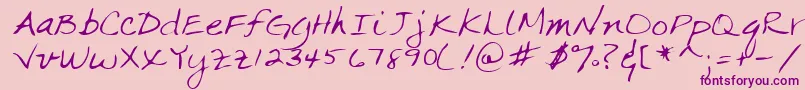 Lehn063 Font – Purple Fonts on Pink Background