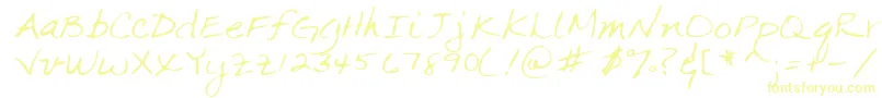 Lehn063 Font – Yellow Fonts on White Background