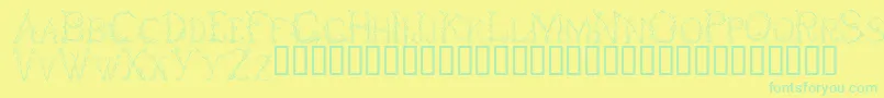 FleursDeLiane Font – Green Fonts on Yellow Background