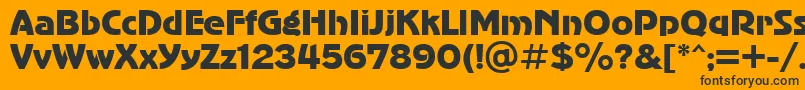 Advergothicctt Font – Black Fonts on Orange Background